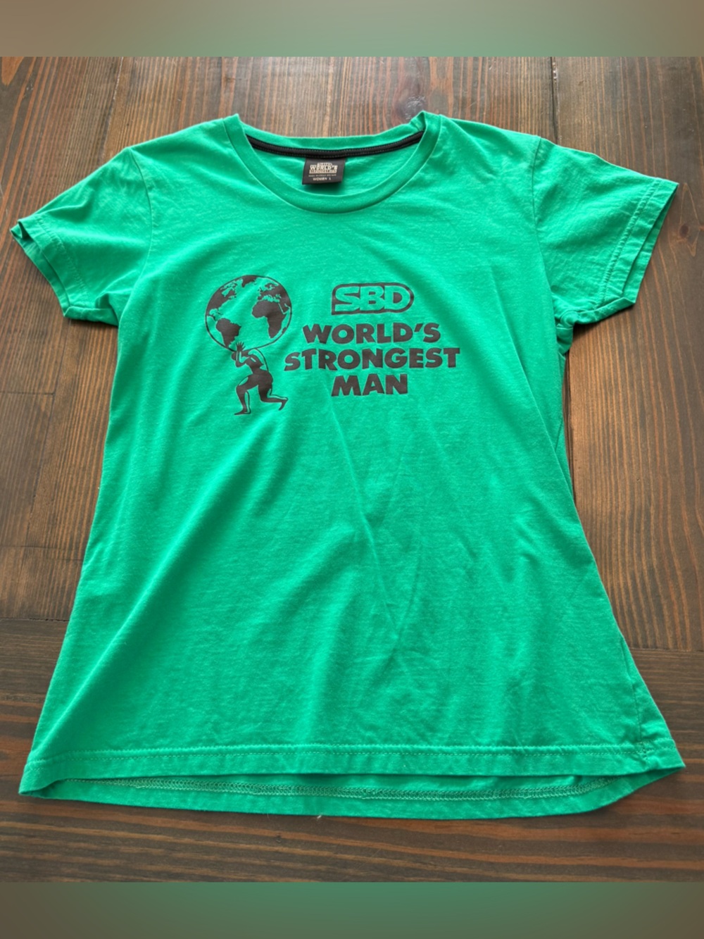 SBD Women's Short Sleeve Tee in Green - World's Strongest Man